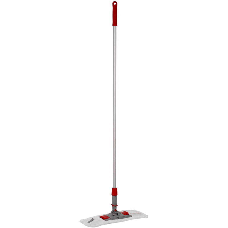 Держатель МОПа универс/зажимы, пластик LuscanProf 50×11см, серый/красный