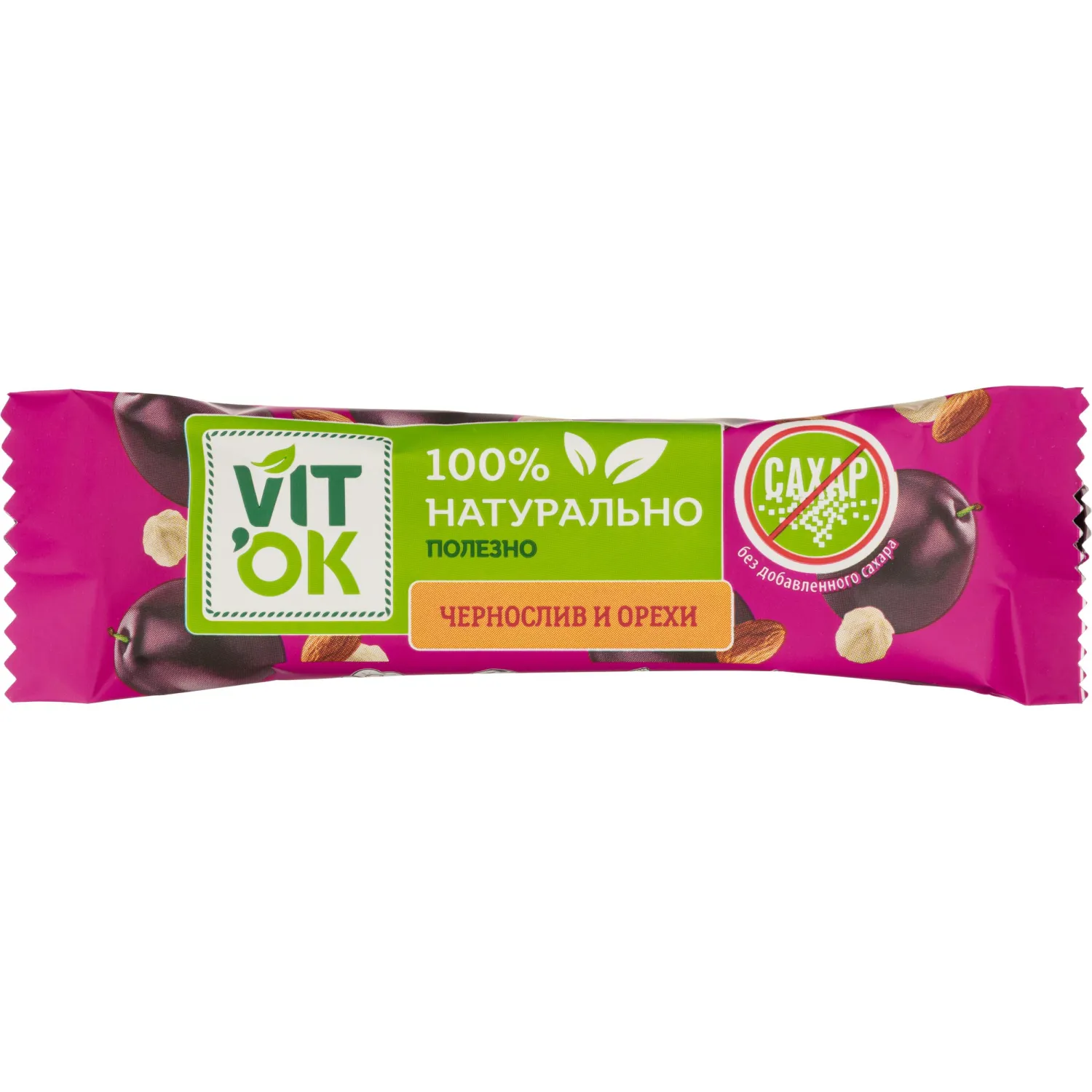 Батончик VITok с черносливом и орехами без сахара (36 батончиков по 30 г)