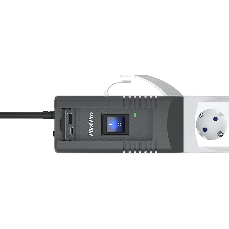 Сетевой фильтр PILOT PRO USB 3м (10А/2200Вт/6р) серый