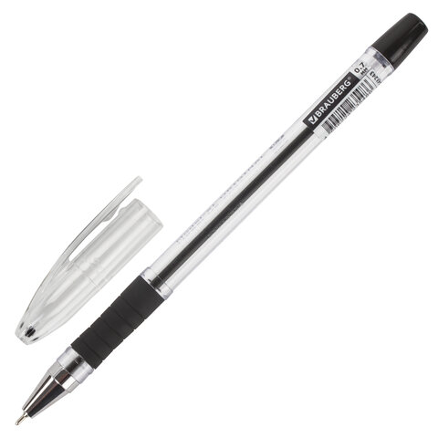 Ручка шариковая масляная с грипом BRAUBERG «Model-XL» ORIGINAL, ЧЕРНАЯ, узел 0.7 мм, линия письма 0.35 мм, 143243