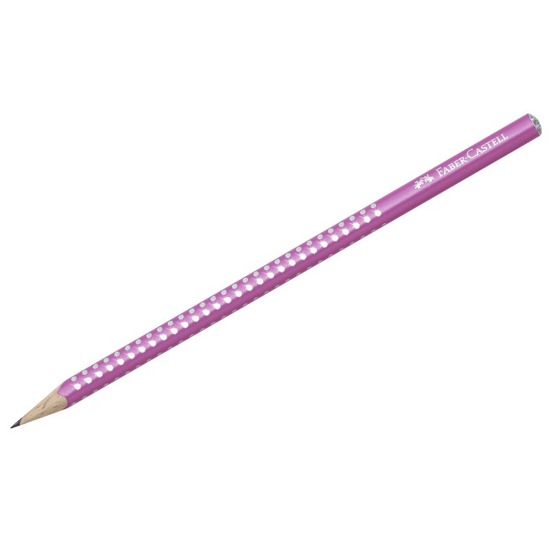превью Карандаш ч/г Faber-Castell «Sparkle» B, трехгран., заточен., жемчужный розовый