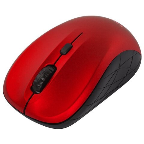 Мышь беспроводная SONNEN V-111, USB, 800/1200/1600 dpi, 4 кнопки, оптическая, красная