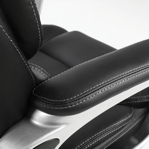 Кресло офисное BRABIX PREMIUM «Rest EX-555», пружинный блок, экокожа, черное, 531938