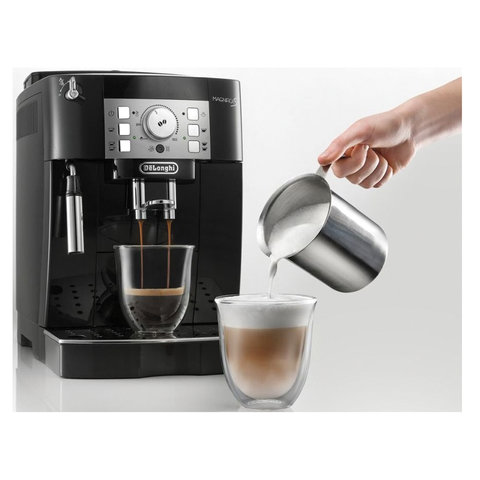 Кофемашина DELONGHI Magnifica S ECAM22.114. B, 1450 Вт, объем 1.8 л, ручной капучинатор, черная
