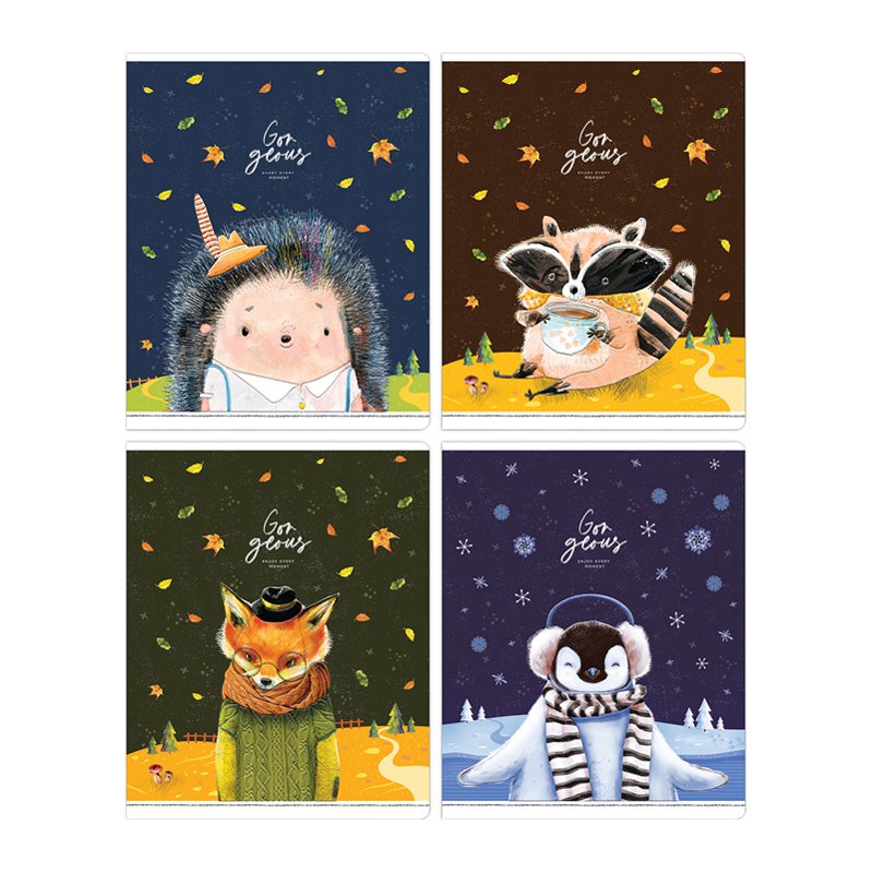 превью Тетрадь 48л., А5, клетка Greenwich Line «Cute fantasy», матовая ламинация, фактурное тиснение, конгрев, 70г/м2