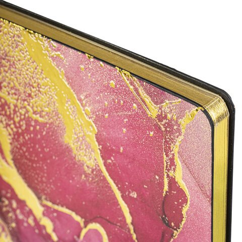 Блокнот А5 (143×210 мм), BRAUBERG VISTA «Marble», под кожу, гибкий, 80 л. 