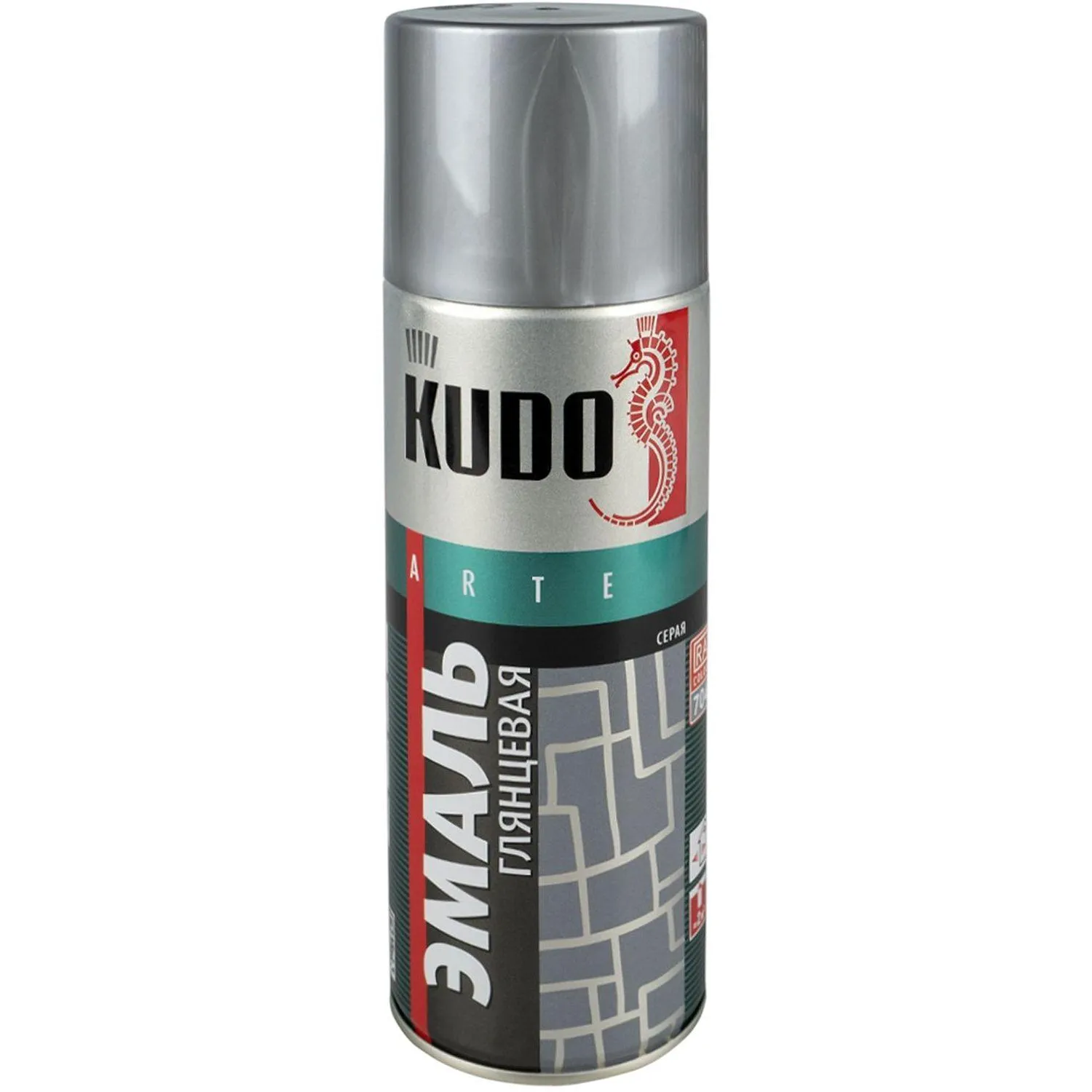 превью Краска аэрозоль серая 520 м л (1/12) kudo ku-1018