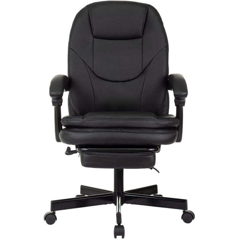 Кресло VB_EChair 668 PU P черный эко. кожа подст. для ног