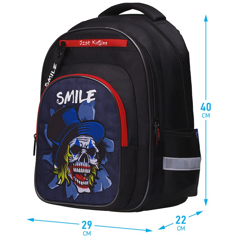 Рюкзак Berlingo Ergo «Joker» 40×29×22см, 2 отделения, 4 кармана, анатомическая ЭВА спинка