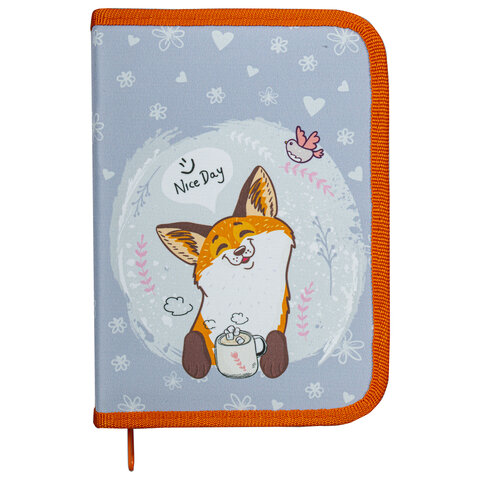 превью Пенал ПИФАГОР1 отделения2 откидные планкиполиэстер20×14 см«Cute fox»271018