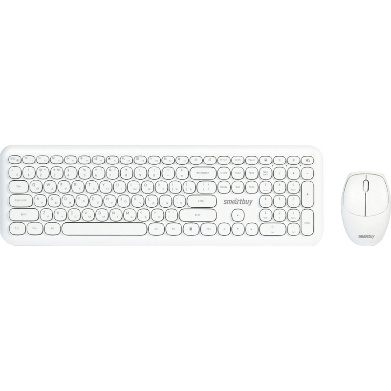 превью Набор клавиатура+мышь Smartbuy мультимедийный, белый (SBC-666395AG-W)