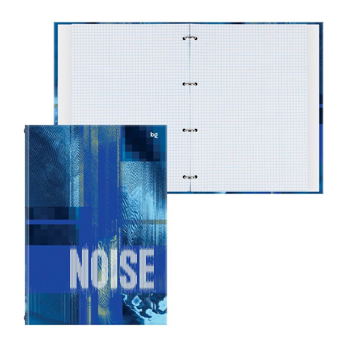 Тетрадь на кольцах А4, 160л., BG «Noise», глянцевая ламинация