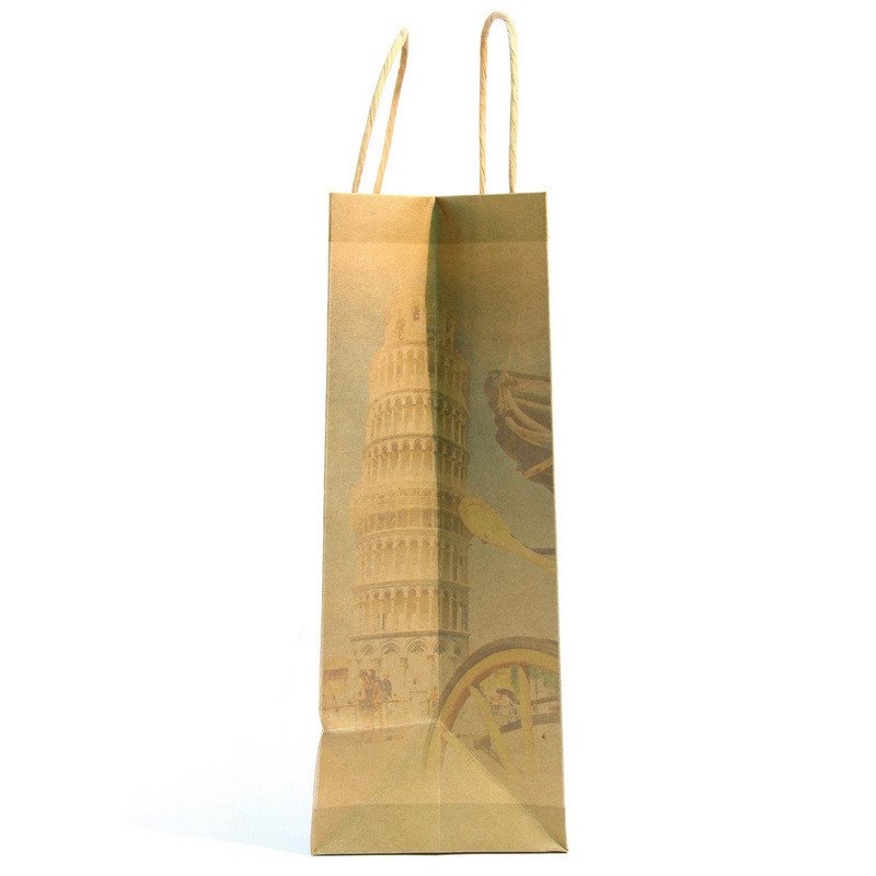 Пакет бумажный крафт, 150 г, ручки бумажные-крученые, 42579
