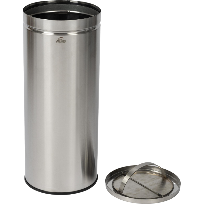 Ведро мусорное (урна) с качающ. крышкой нерж. сталь Luscan Professional 30л