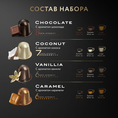 Кофе в капсулах 40 капсул8 вкусовдля NespressoJARDIN «Grand Capsule Collection»