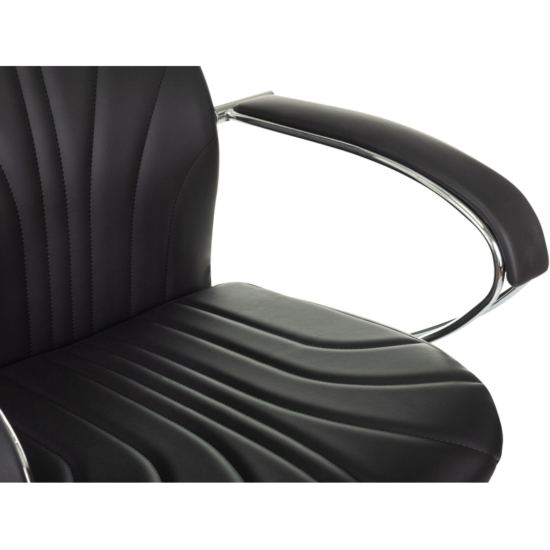 Кресло VB_EChair 655LT SL/TPU черный экокожа крестов. хром