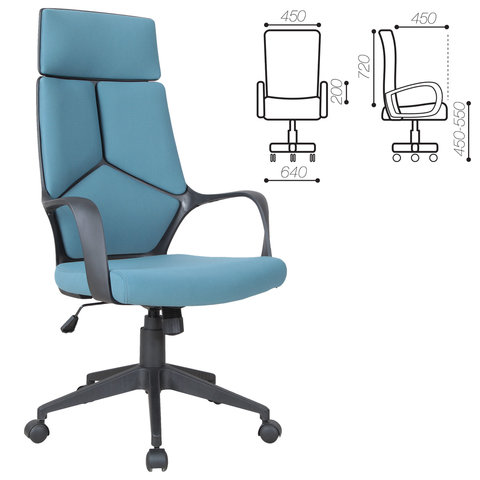 Кресло офисное BRABIX PREMIUM «Prime EX-515», ткань, голубое