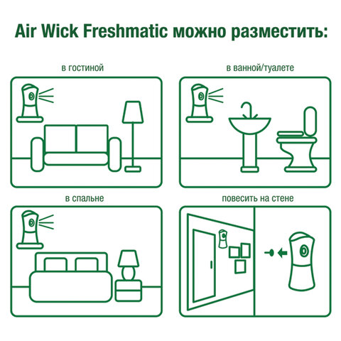 Картридж аэрозольный 250 мл, AIRWICK "Лимон и женьшень"