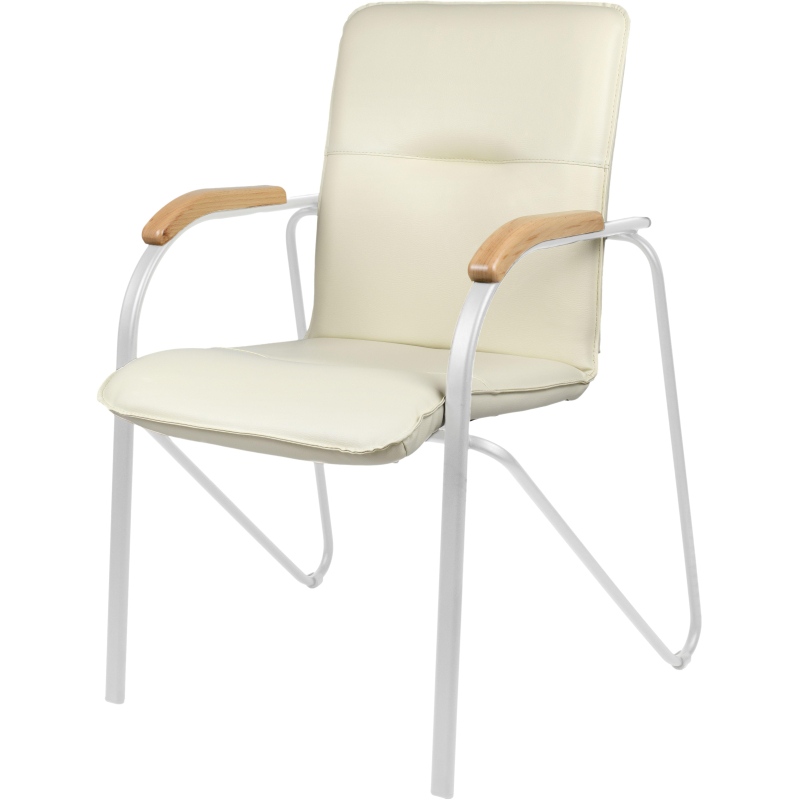 превью Конференц-кресло UA_EChair SAMBA Silver к/з беж./бук (V-18 1.007)