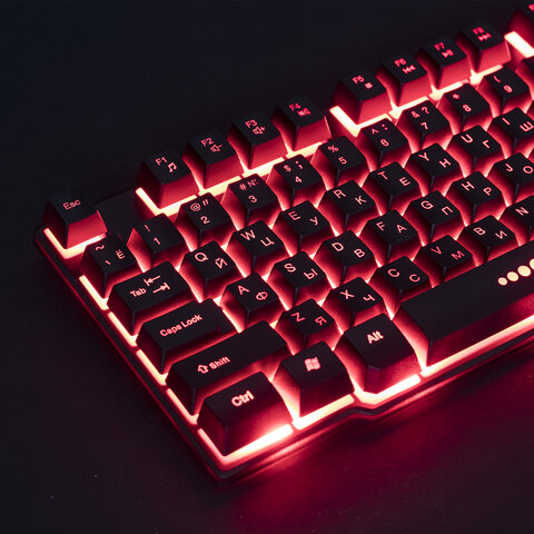 Клавиатура проводная SONNEN KB-7010, USB, 104 клавиши, LED-подсветка, черная