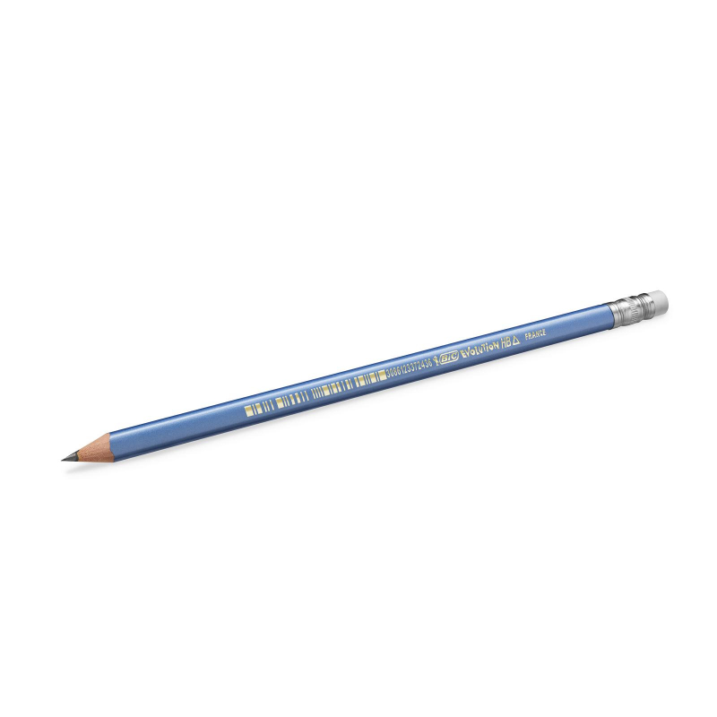 Карандаш чернографитный Bic Evolution Triangle HB трехгранный заточенный с ластиком