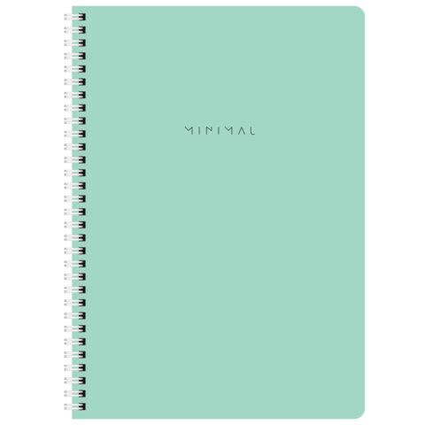Тетради ДЭК А4 96 л. КОМПЛЕКТ 2 шт., BRAUBERG, гребень, клетка, 80 г/м2, Soft-Touch, «Minimal»