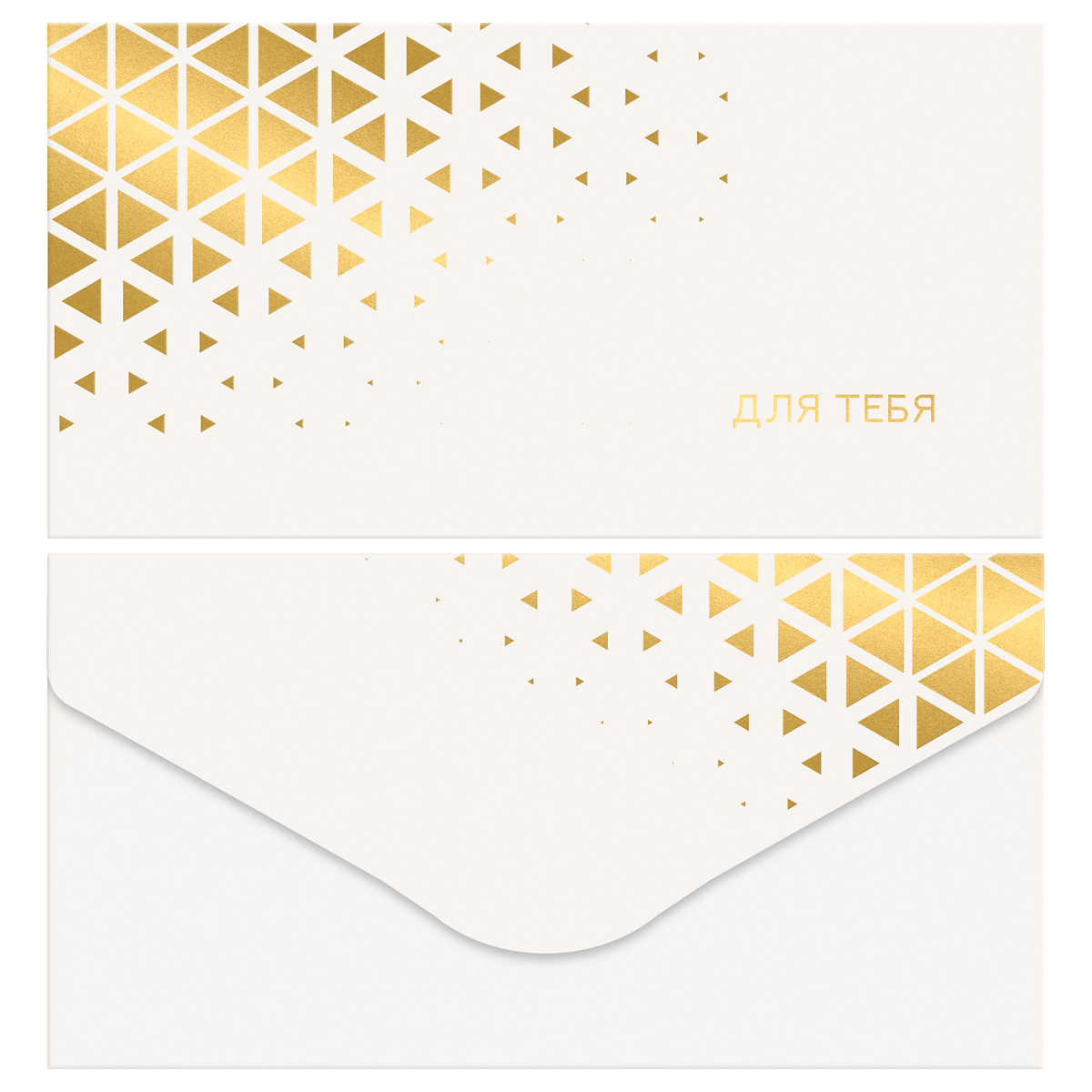 превью Конверт для денег MESHU «Gold pattern», 85×164мм, soft-touch, фольга