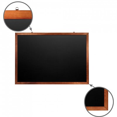 Доска для мела магнитная (100×150 см), черная, деревянная окрашенная рамка, Россия, BRAUBERG