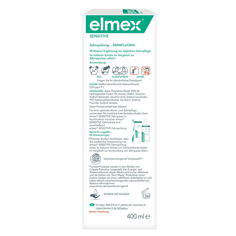 Ополаскиватель для полости рта elmex Сенситив д/сниж. чувствит. зубов 400 мл