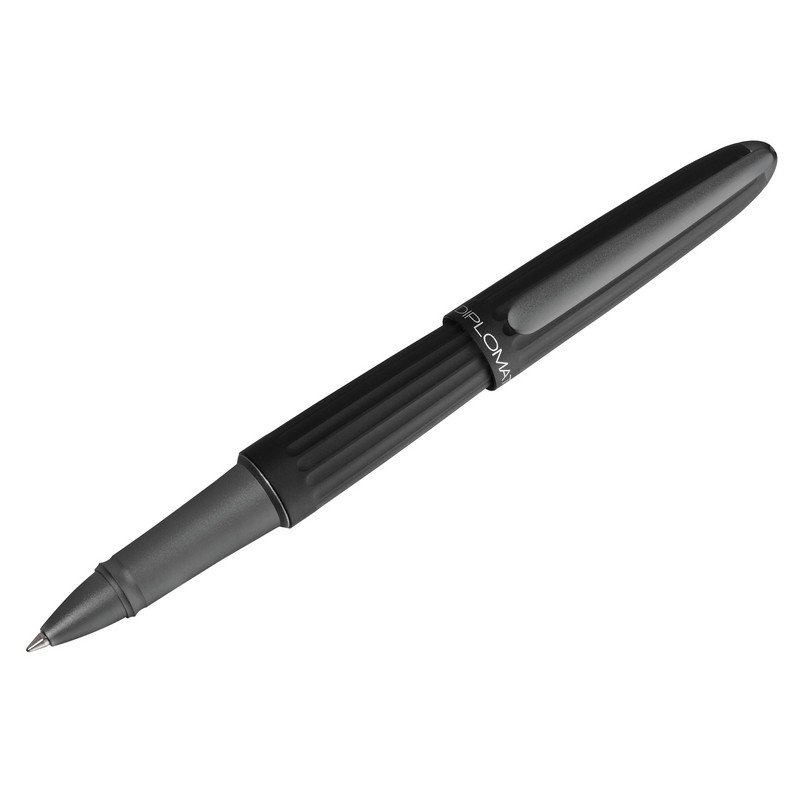 Роллер Diplomat Aero black цвет чернил синий цвет корпуса черный (артикул производителя D40301030)