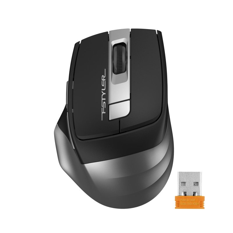 Мышь компьютерная A4Tech Fstyler (FG35 GREY) сер/черн/2000dpi/беспров/6кн