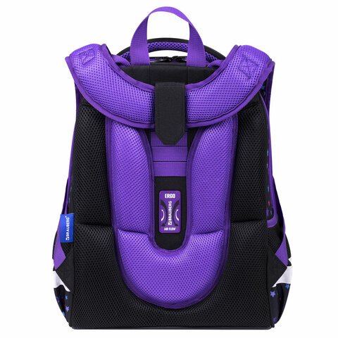Ранец BRAUBERG PREMIUM, 2 отделения, с брелком, «Neon cat», 38×29х16 см