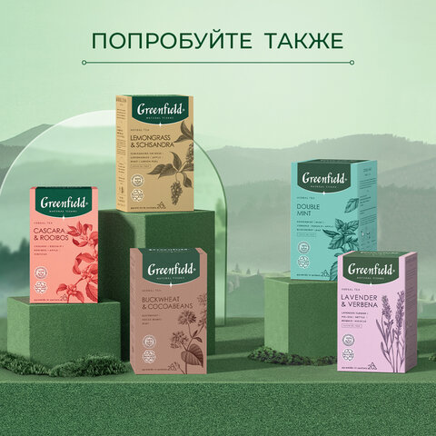 Чай GREENFIELD Natural Tisane «Matcha & Orange Leaf» зеленый, 20 пирамидок по 1.8 г, 