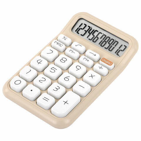 Калькулятор настольный BRAUBERG KW-500-BG (93×148 мм)3D-кнопки12 разрядовбежевый272955