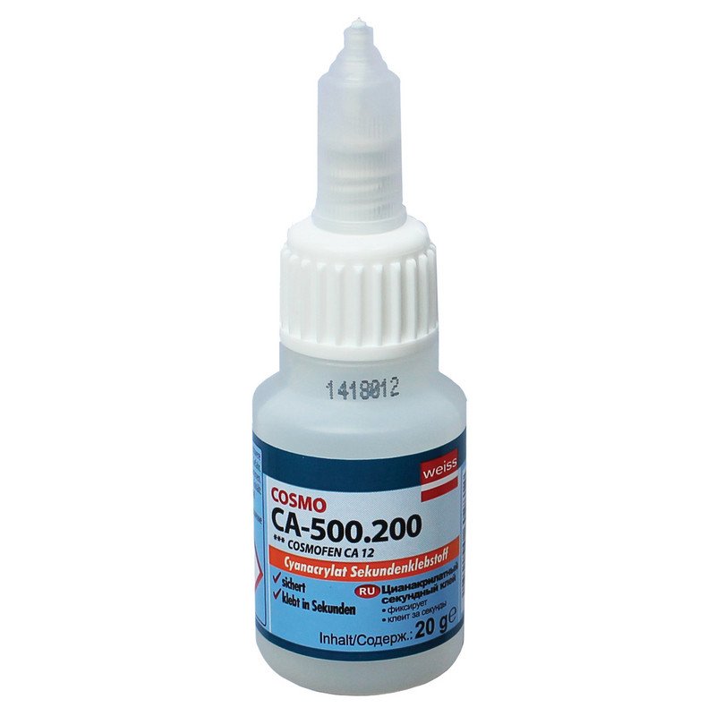 превью Клей цианоакрилатный секундный 20гр COSMO CA-500.200 (COSMOFEN CA 12) FL95