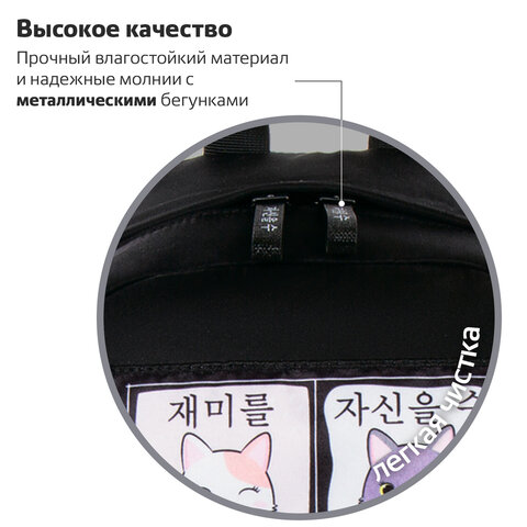 Рюкзак BRAUBERG FASHION CITY универсальныйFriendly cats44×31х16 см229965