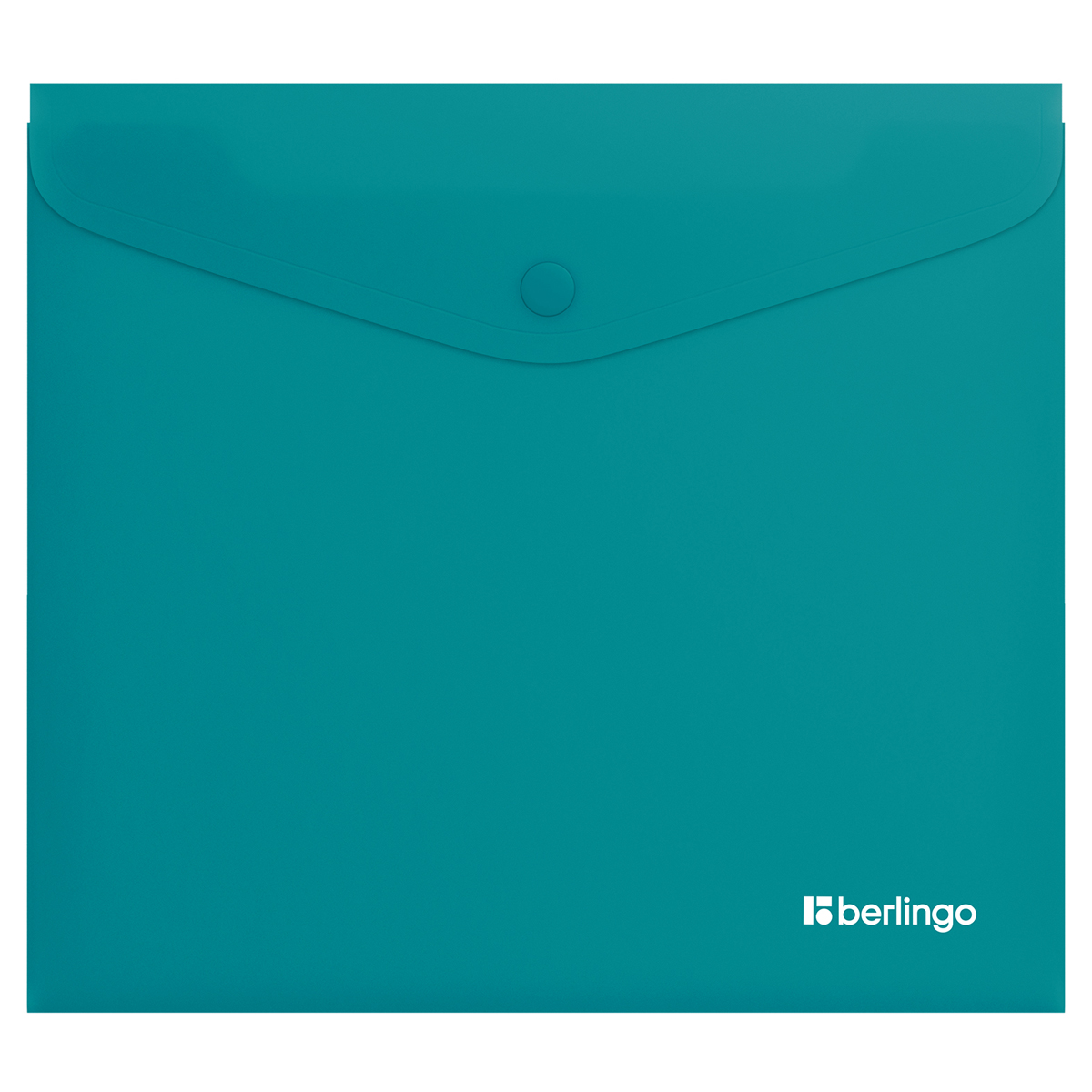 превью Папка-конверт на кнопке Berlingo «Soft Touch», А5+, 200мкм, софт-тач, бирюзовая