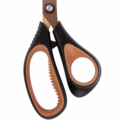 Ножницы BRAUBERG «Heavy Duty», 210 мм, суперпрочные, титановое покрытие, 2-х сторонняя заточка, блистер