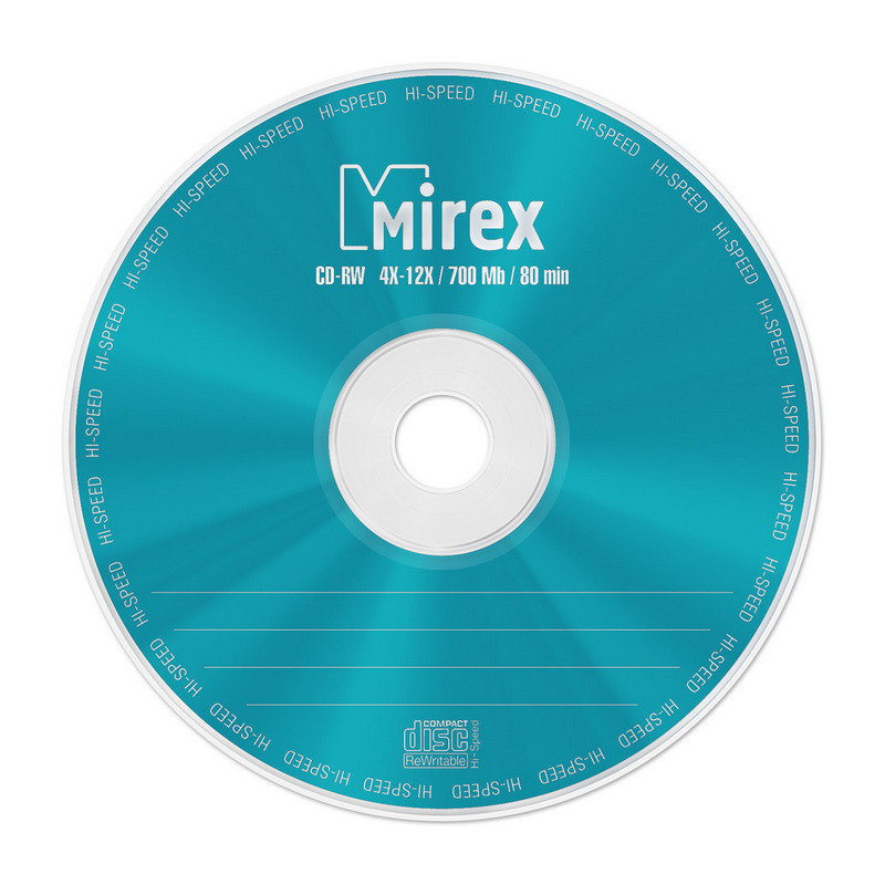 Диск CD-RW Mirex 0.7 GB 12x (50 штук в упаковке)