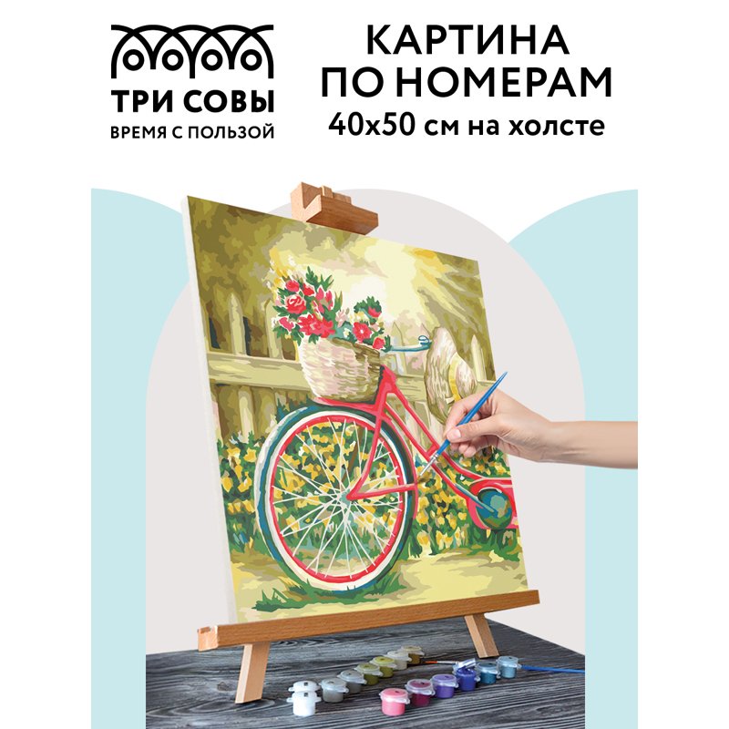 Картина по номерам на холсте ТРИ СОВЫ «Солнечный день», 40×50, с акриловыми красками и кистями
