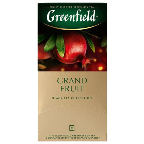 Чай Greenfield Grand Fruit черный с гранатом 25 пакетиков