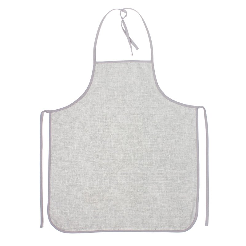 превью Фартук кухонный 70×60см, рогожка, 160г/м2, Рант серый