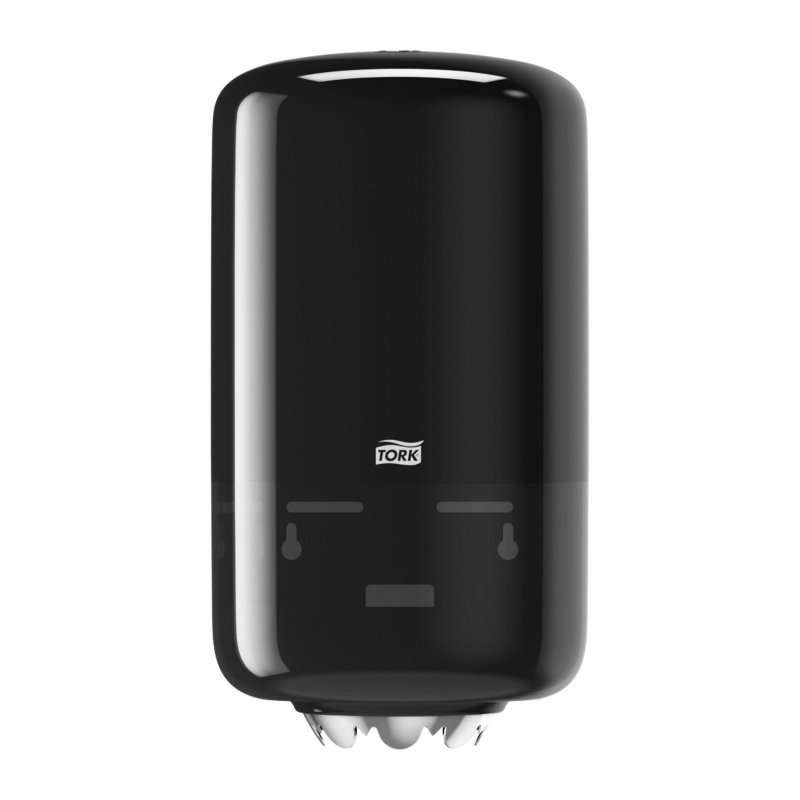 Диспенсер для рулонных полотенец с центральной вытяжкой Tork Elevation Mini M1 пластиковый черный (код производителя 558008)
