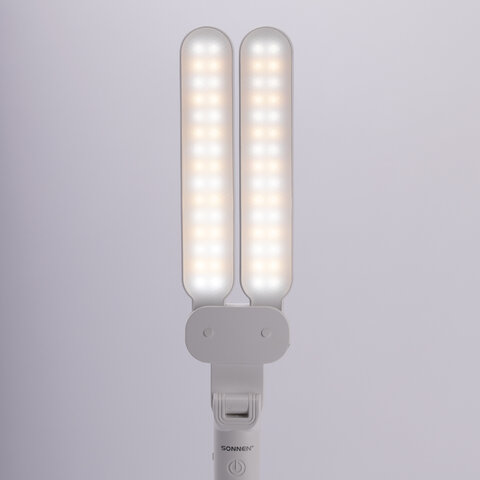 Настольная лампа / светильник беспроводная SONNEN PT-201, органайзер, USB, LED, 5 Вт, 3 режима, белый
