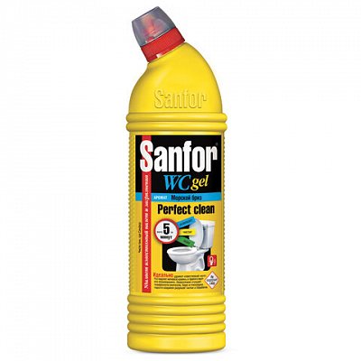 Средство для уборки туалета 750 г, SANFOR WC gel (Санфор гель) «Морской бриз»