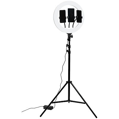 Светильник настольный кольцевой Artstyle TL-603B, 36Вт, LED, диммирование 10 уровней, штатив до 2.1м, USB-порт, блок питания