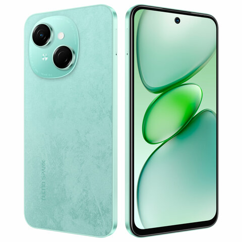 Смартфон TECNO SPARK GO 1, 2 SIM, 6.67", 4.5 G, 13/8 Мп, 4/128 ГБ, зеленый, пластик, TCN-KL4.4.128. GN