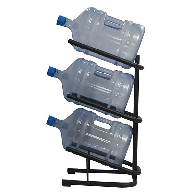 Стеллаж для воды «Бридж-3» на 3 бутыли, черный, 370х450х745мм