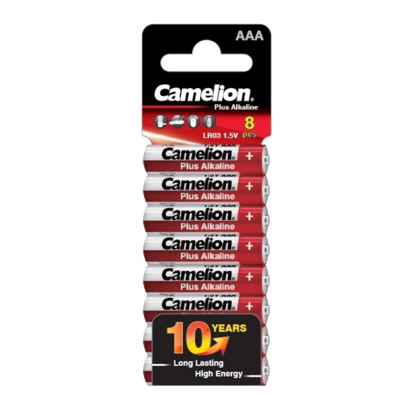 Батарейка Camelion Plus Alkaline 8шт/бл (LR03-SP8, 1.5В) (14861)