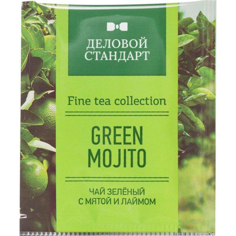 Чай Деловой Стандарт Green mojito зелен. мохито 100 пакx2гр